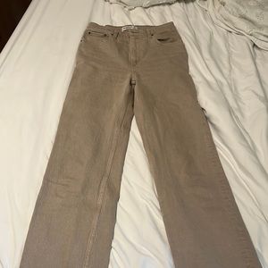 Abercrombie 90s relaxed jean high rise 26L in oatmeal